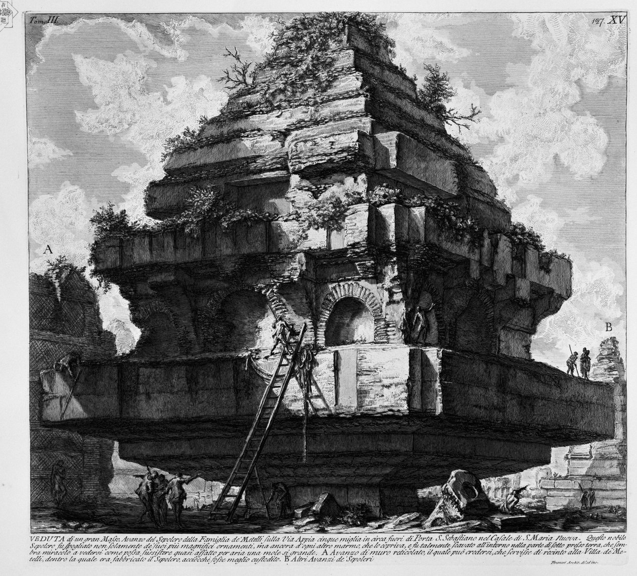 Via Appian varrella sijaitseva hauta tekijältä Giovanni Battista Piranesi