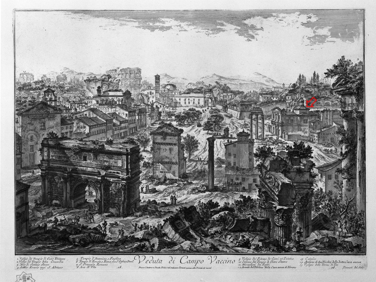 Veduta di Campo Vaccino tekijältä Giovanni Battista Piranesi