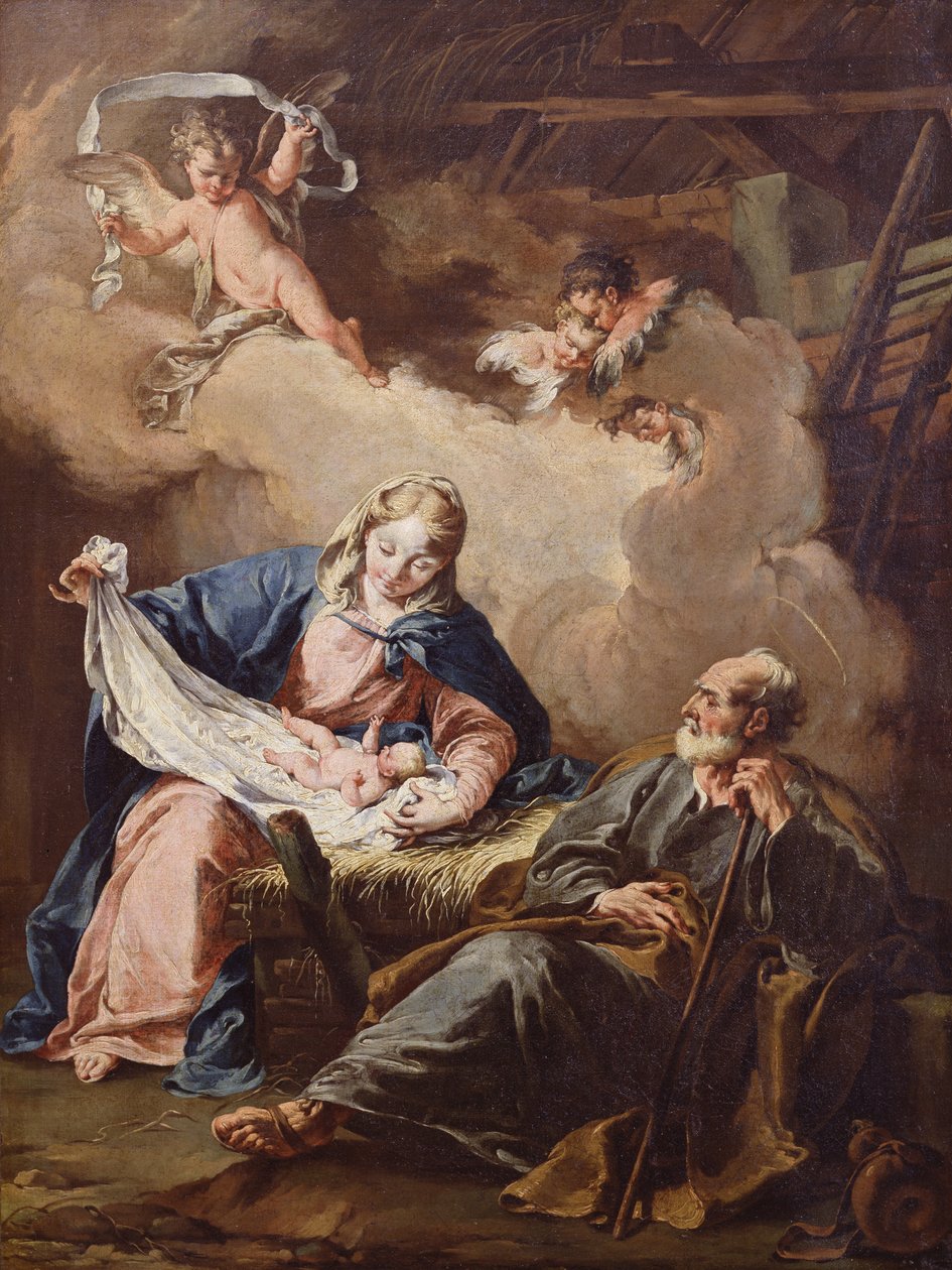 Syntymä, n. 1730-1740 tekijältä Giovanni Battista Pittoni