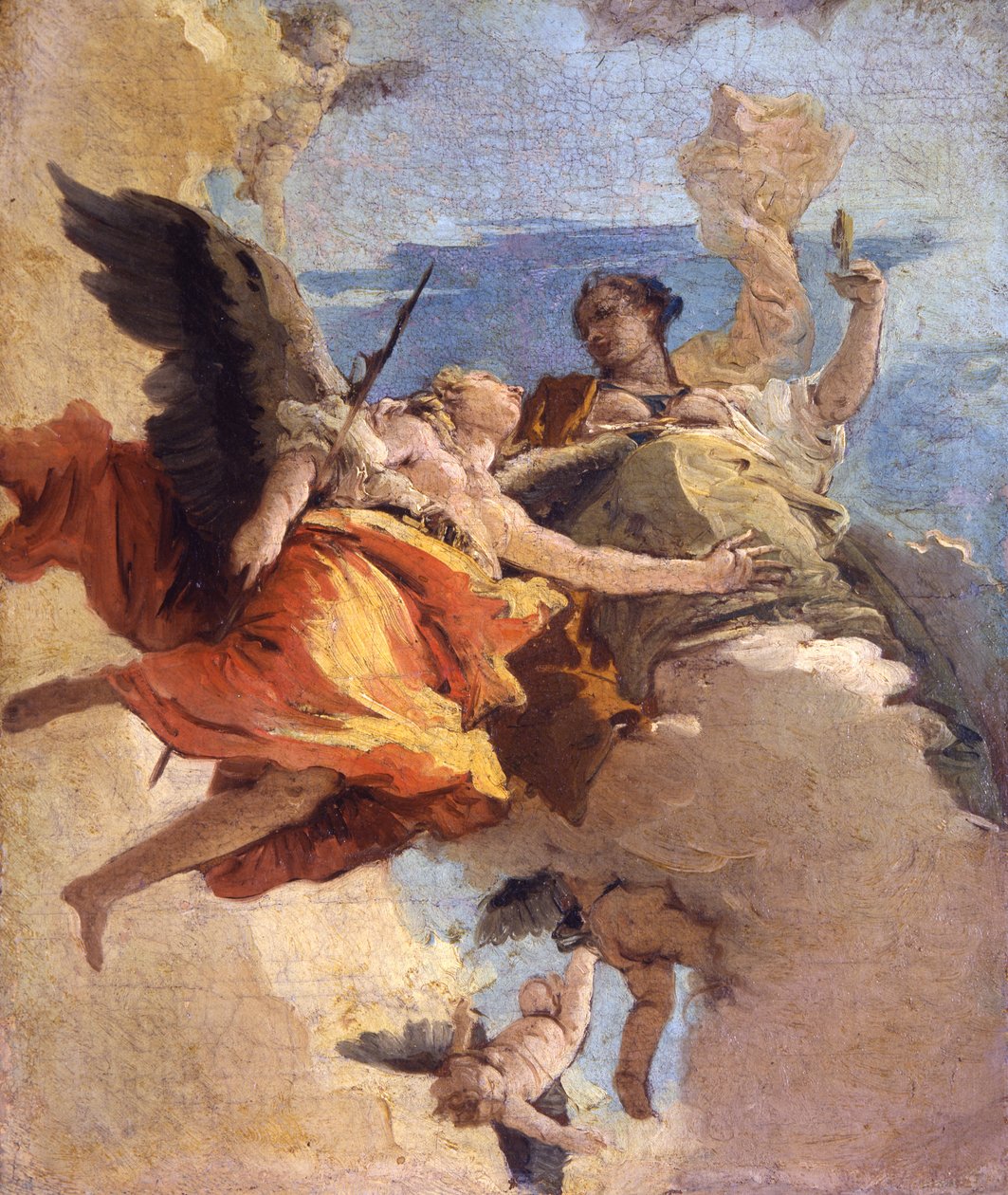 Hyveen ja jalouden allegoria tekijältä Giovanni Battista Tiepolo