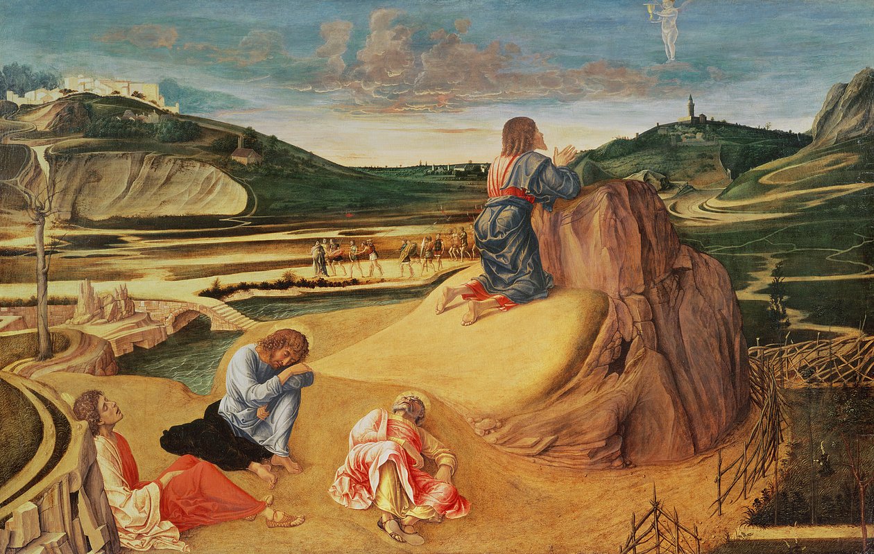 Agony in the Garden, n. 1465 (tempera paneelissa) tekijältä Giovanni Bellini