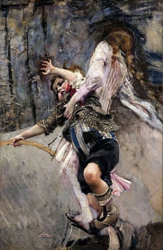 Poika Hula Hoop Polski: Chlopiec z hula hopem Saksa: Junge mit Hula-Hoof Reifenn tekijältä Giovanni Boldini