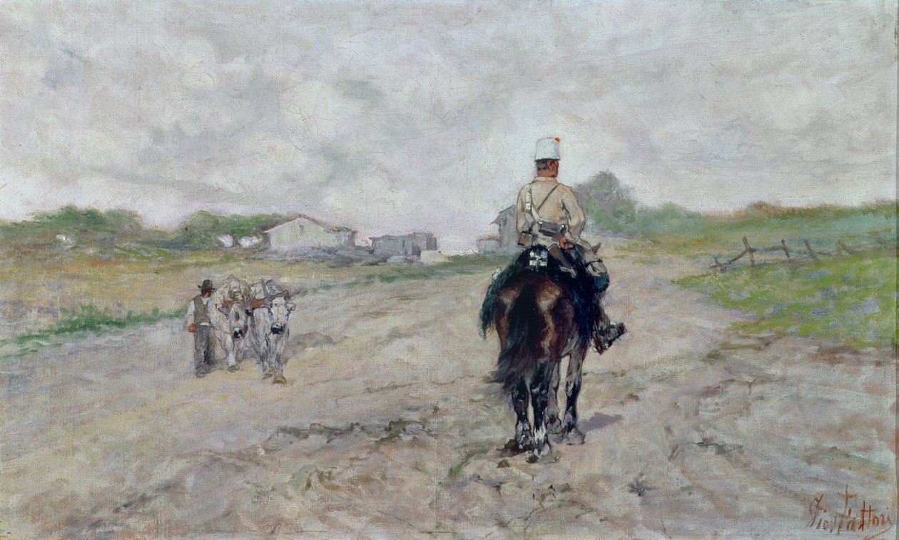 Kevyt ratsuväki tekijältä Giovanni Fattori