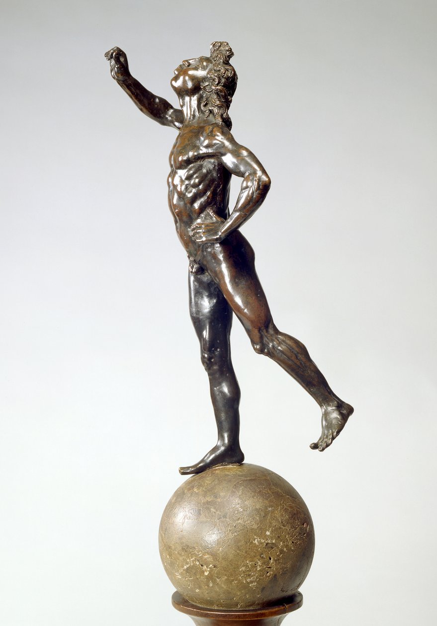 Mercury Taking Flight, n. 1515 (kupariseos, breccia ja puu) tekijältä Giovanni Francesco Rustici