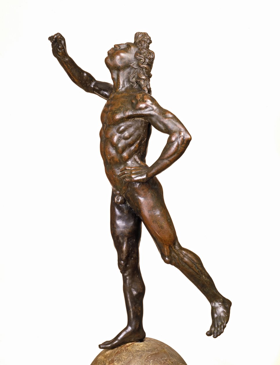 Mercury Taking Flight, n. 1515 (kupariseos, breccia ja puu) tekijältä Giovanni Francesco Rustici