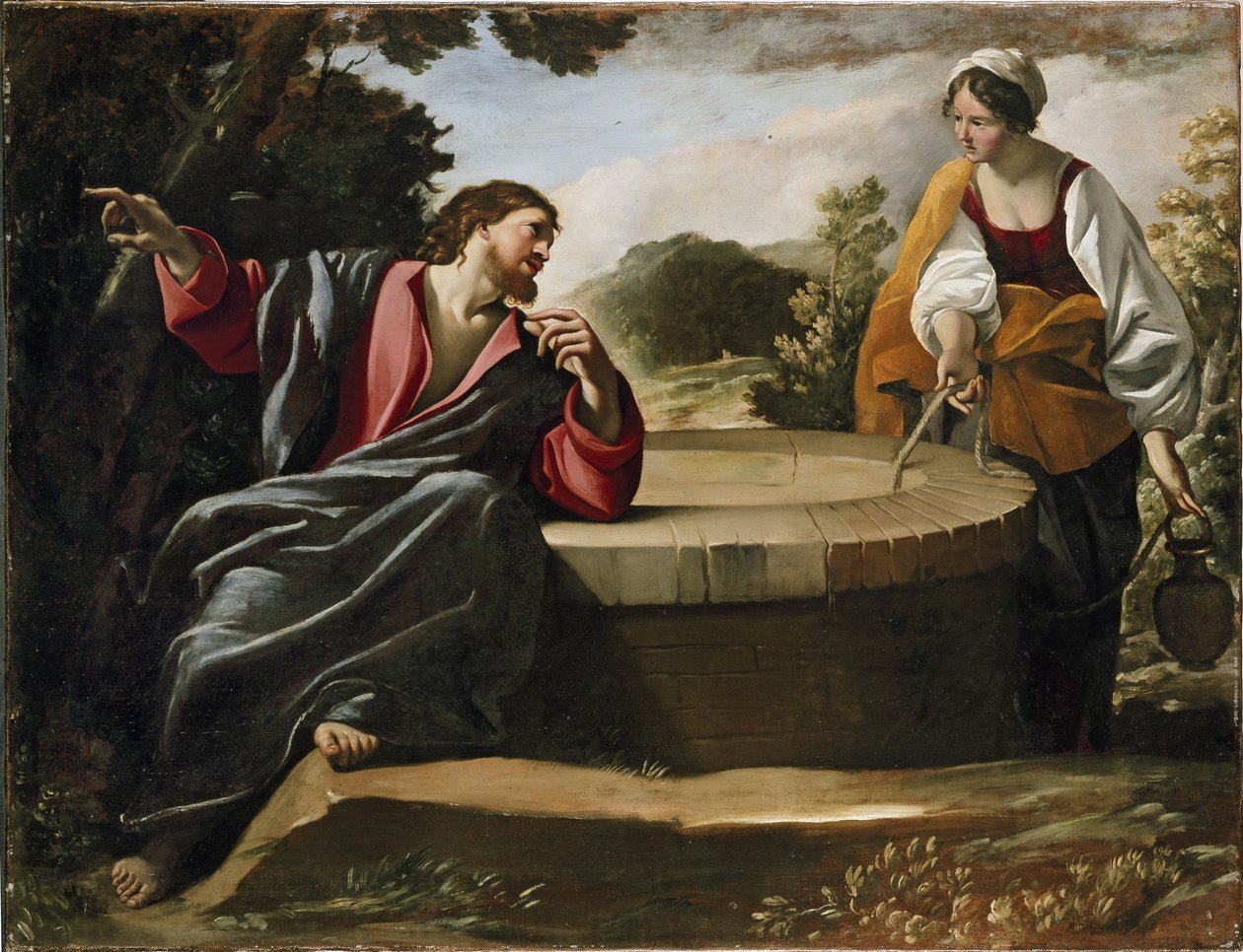 Kristus ja Sarnakan nainen, 1600-luku tekijältä Giovanni Lanfranco