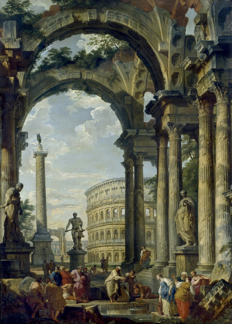 Roman Capriccio, 1700-luku tekijältä Giovanni Paolo Pannini