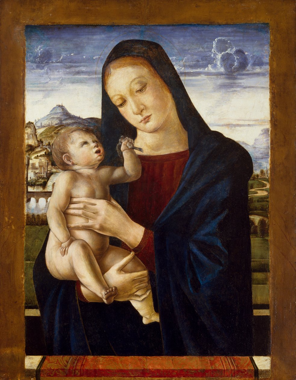 Neitsyt ja lapsi, n. 1460-70 (tempera puulla) tekijältä Giovanni Bellini