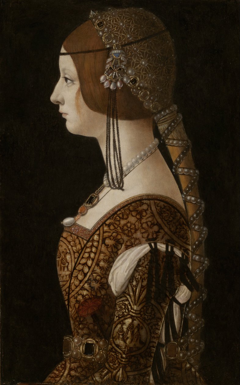 Bianca Maria Sforza, noin 1493 tekijältä Giovanni Ambrogio de Predis