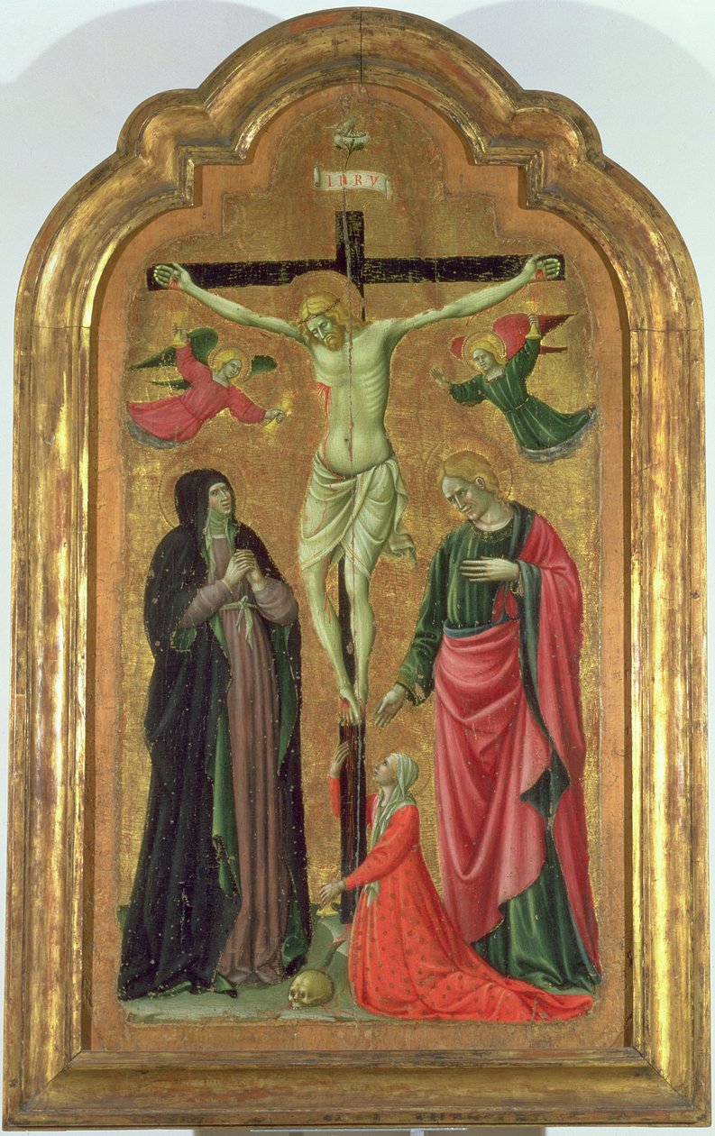 Ristiinnaulitseminen (tempera paneelissa) tekijältä Giovanni Venanzi di Pesaro