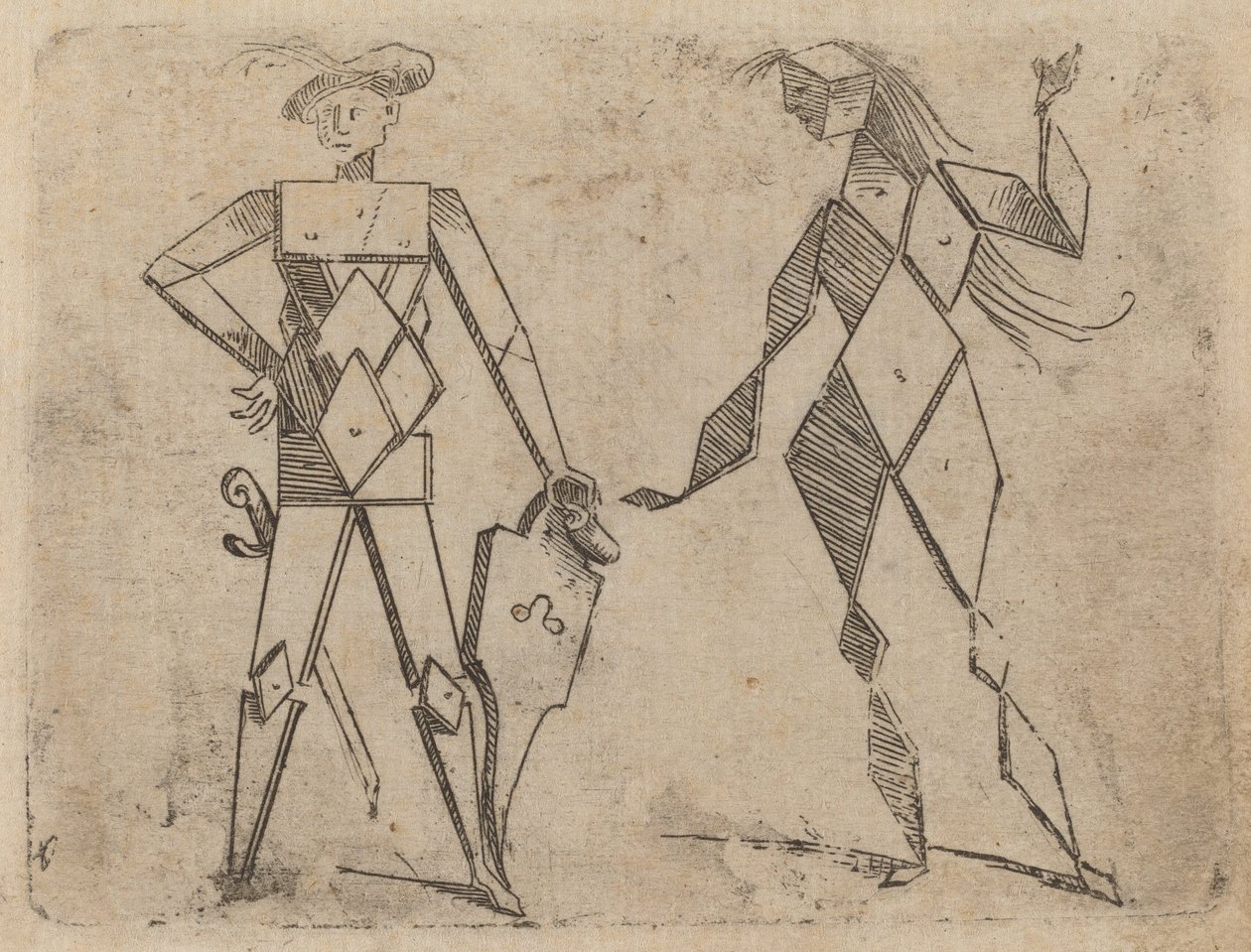 Teoksesta "Bizzarie di different figures" tekijältä Giovanni Battista Bracelli