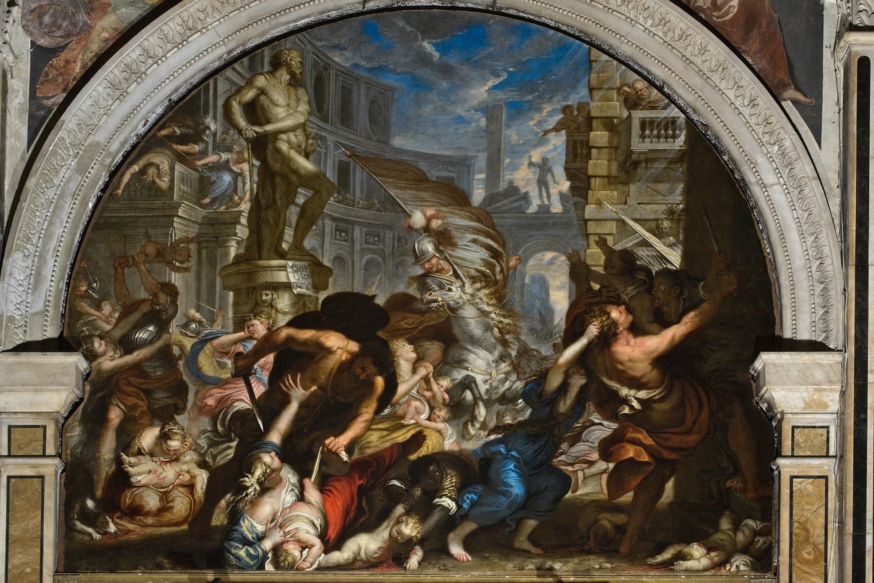 Viattomien verilöyly, n. 1690-1691 tekijältä Giovanni Battista Merano
