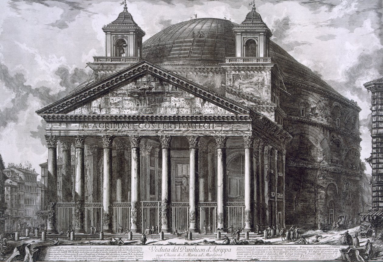 Agrippan Pantheon, Rooma (kaiverrus) tekijältä Giovanni Battista Piranesi