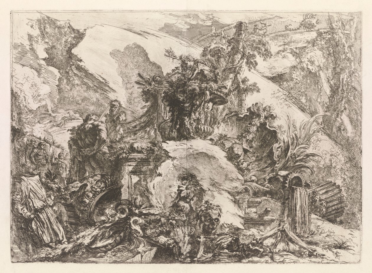 Luurangot, Grotteschista (groteskit) tekijältä Giovanni Battista Piranesi