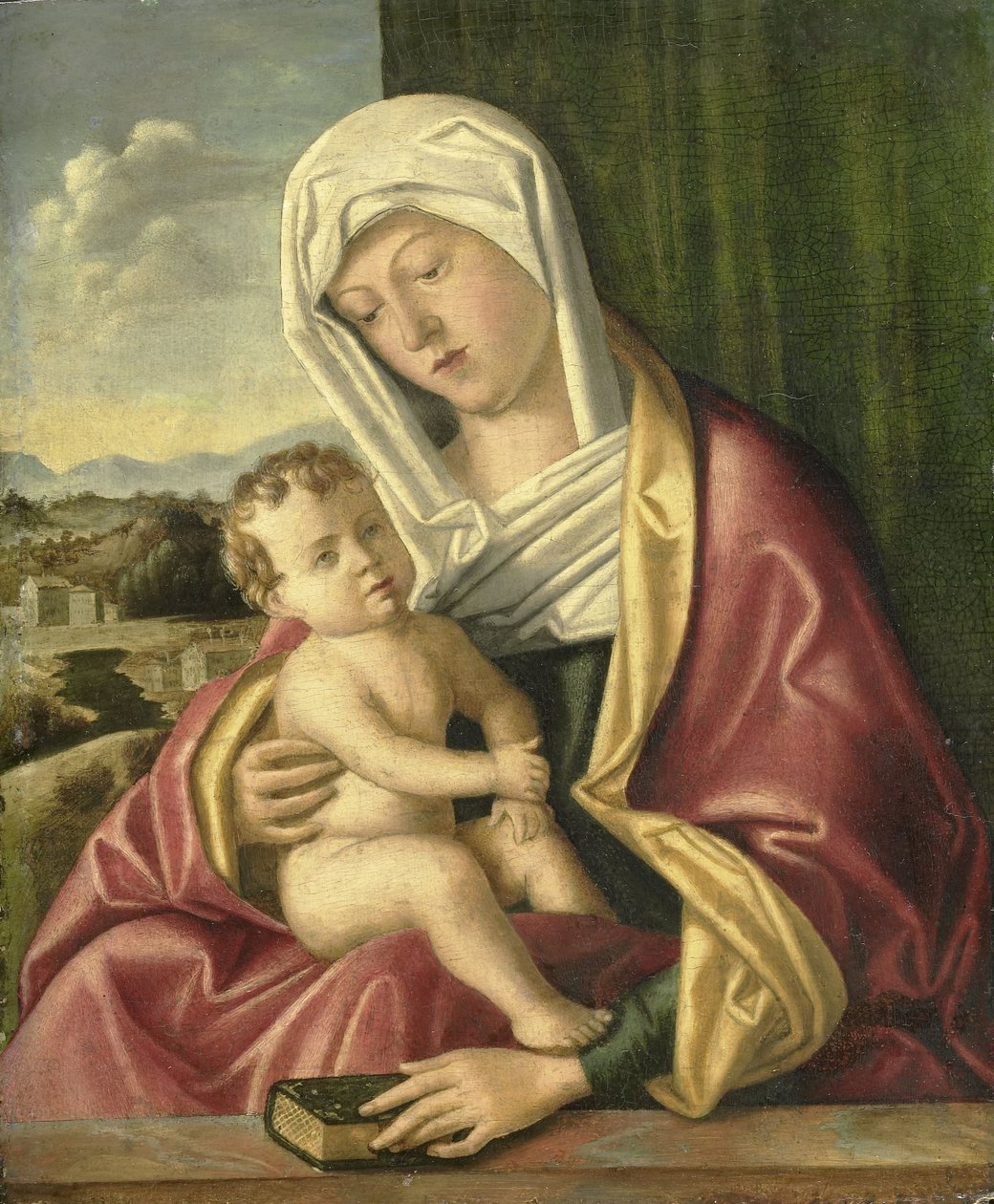 Madonna ja lapsi tekijältä Giovanni Bellini (school of)