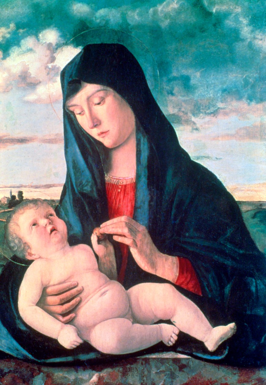 Madonna ja lapsi maisemassa, n. 1480-1485. tekijältä Giovanni Bellini
