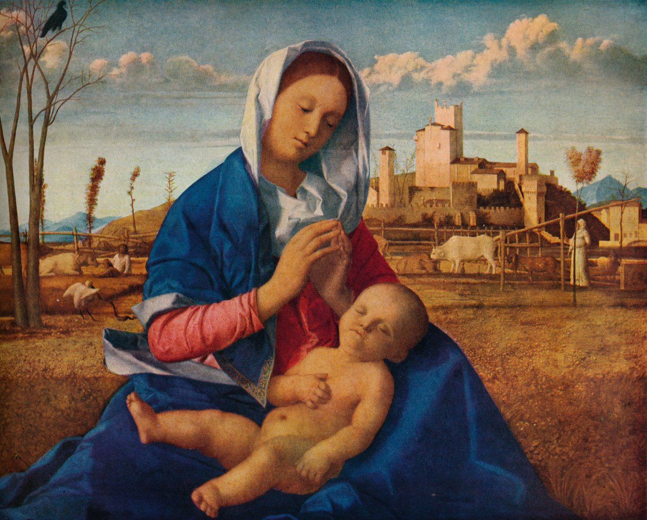 Madonna of the Meadow, c1500 tekijältä Giovanni Bellini