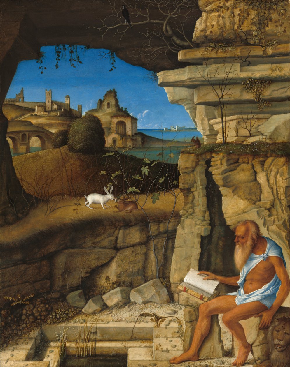 Saint Jerome Reading, 1505. tekijältä Giovanni Bellini