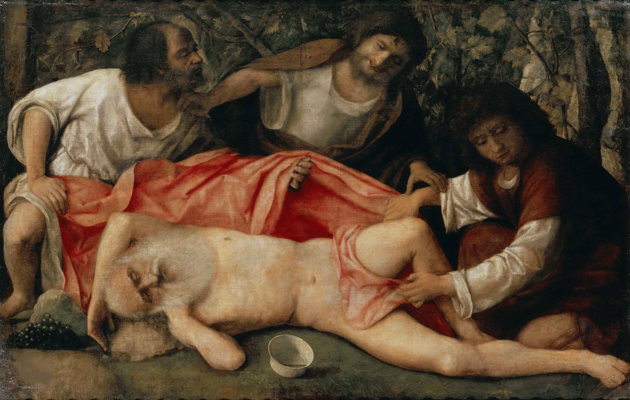 Nooan juoppo, noin 1515. tekijältä Giovanni Bellini