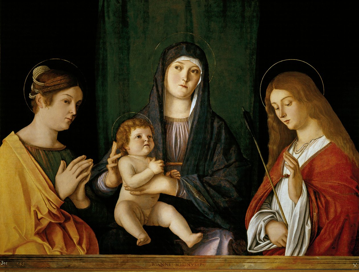 Neitsyt ja lapsi kahden pyhimyksen välissä tekijältä Giovanni Bellini