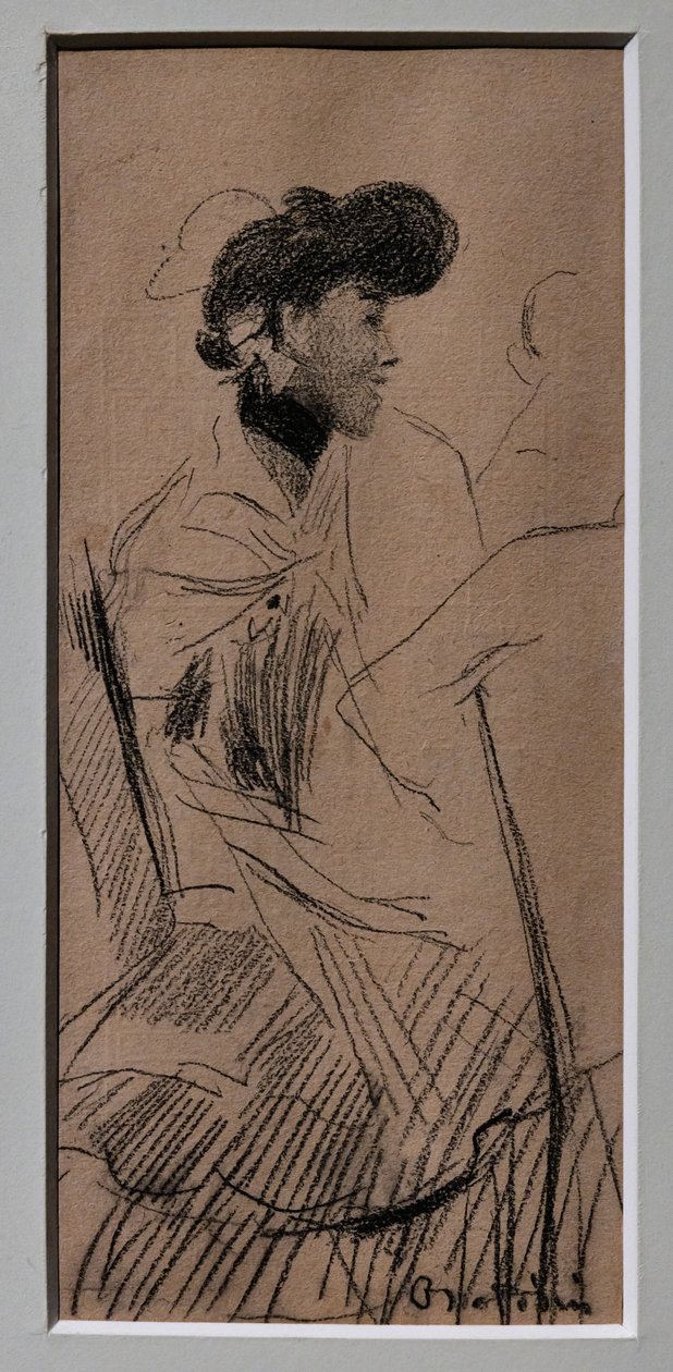 Istuva tyylikäs nainen tekijältä Giovanni Boldini