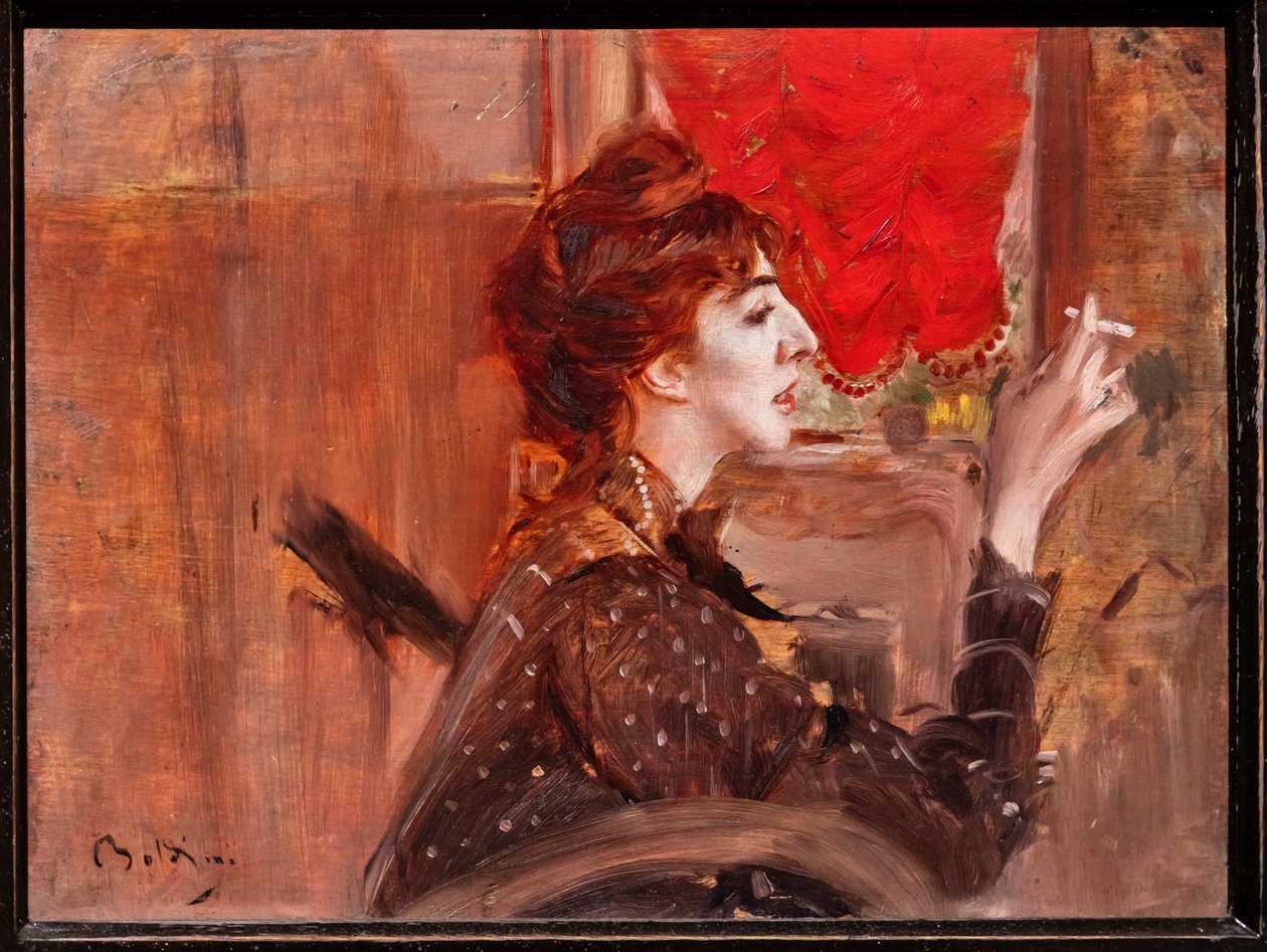 Punainen esirippu tekijältä Giovanni Boldini