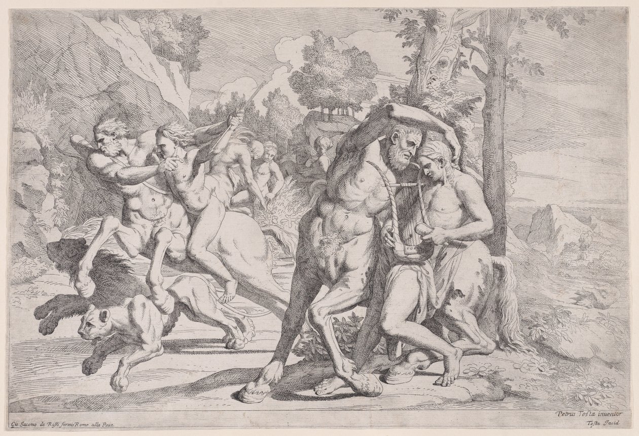Akilleuksen koulutus, 1650-55. tekijältä Giovanni Cesare Testa