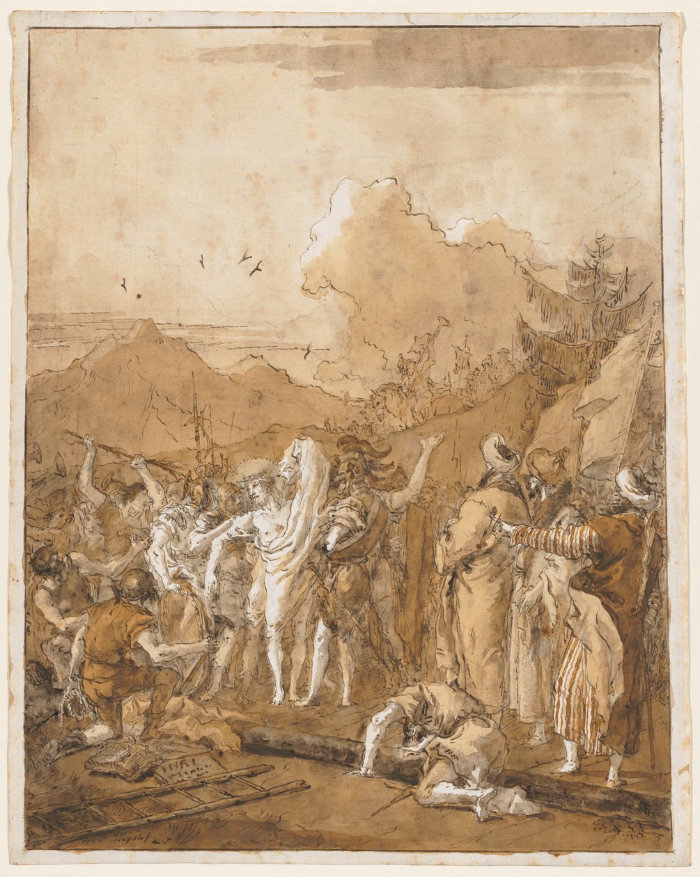 Kristuksen riisuminen tekijältä Giovanni Domenico Tiepolo