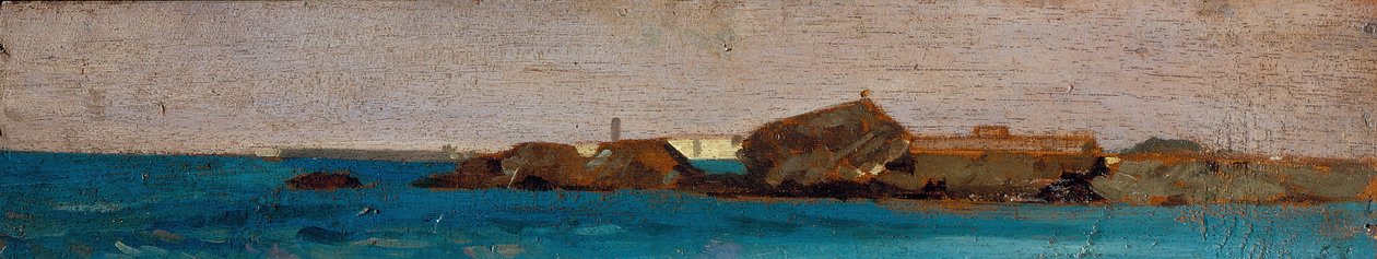 Sininen meri, noin 1865 (öljy kartongille) tekijältä Giovanni Fattori