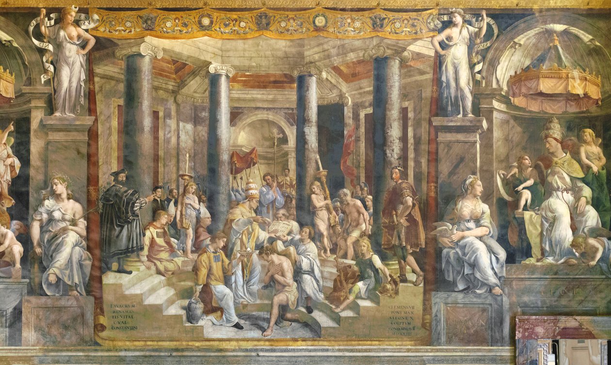 Konstantinuksen kaste tekijältä Giovanni Francesco (c.1488 1528) Penni