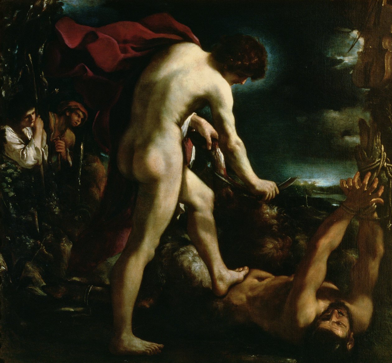 Apollo nyljettävä Marsyas, n.1618 tekijältä Giovanni Francesco Barbieri