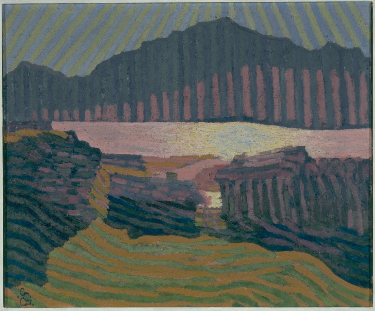 Näkymä Capolagolle, c. 1907. tekijältä Giovanni Giacometti