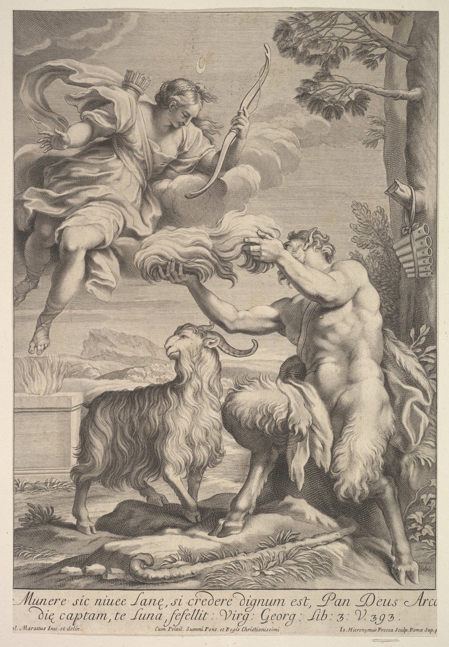 Dianan folioi pannu, 1675-1741. tekijältä Giovanni Girolamo Frezza