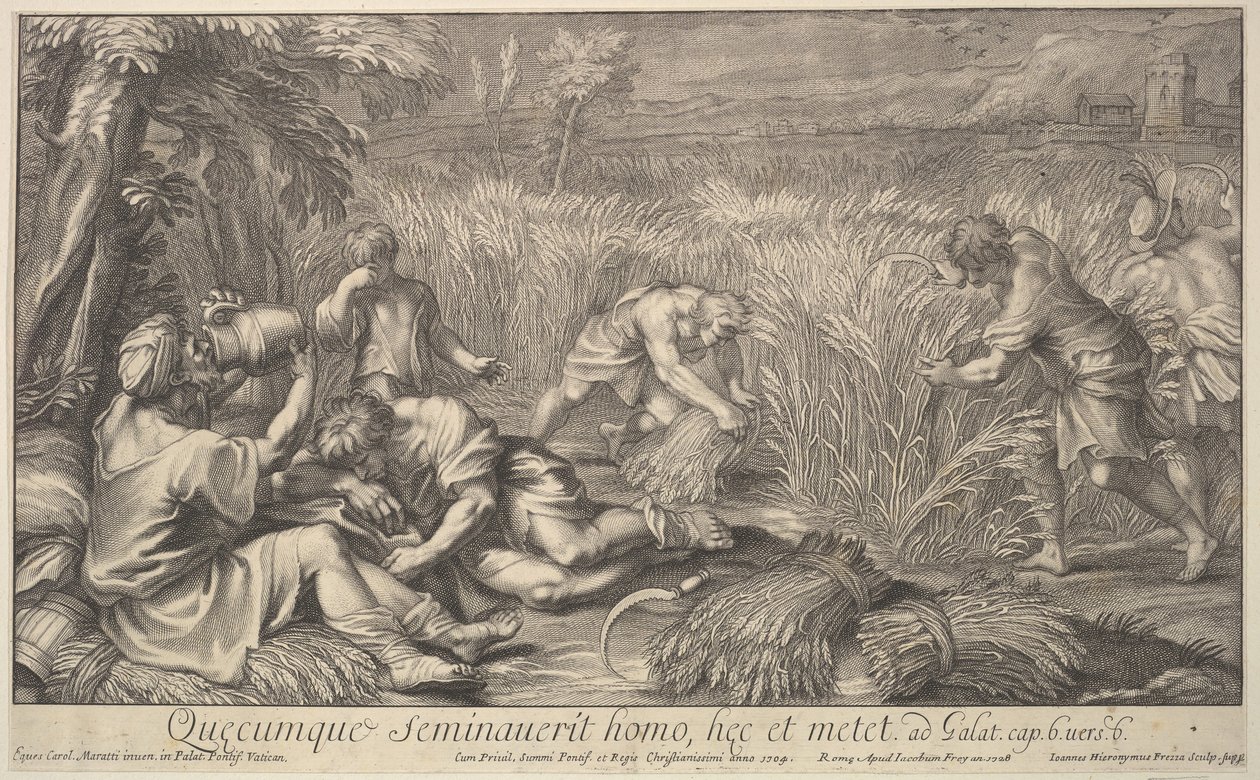 Viljanleikkurit, 1704. tekijältä Giovanni Girolamo Frezza