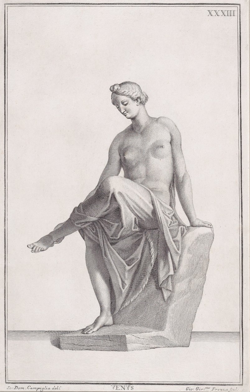 Venuksen patsas, 1734. tekijältä Giovanni Girolamo Frezza