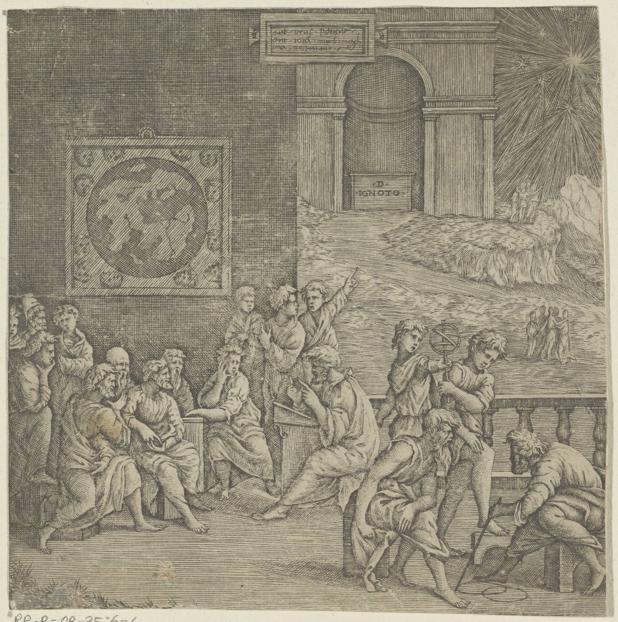 Filosofin koulu tekijältä Giovanni Jacopo Caraglio (attributed to)