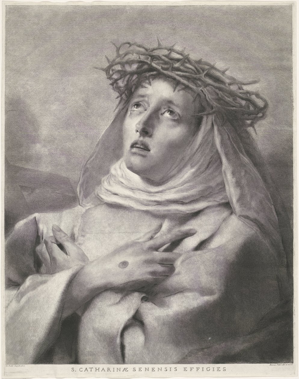 Pyhä Katariina Siena tekijältä Giovanni Marco Pitteri