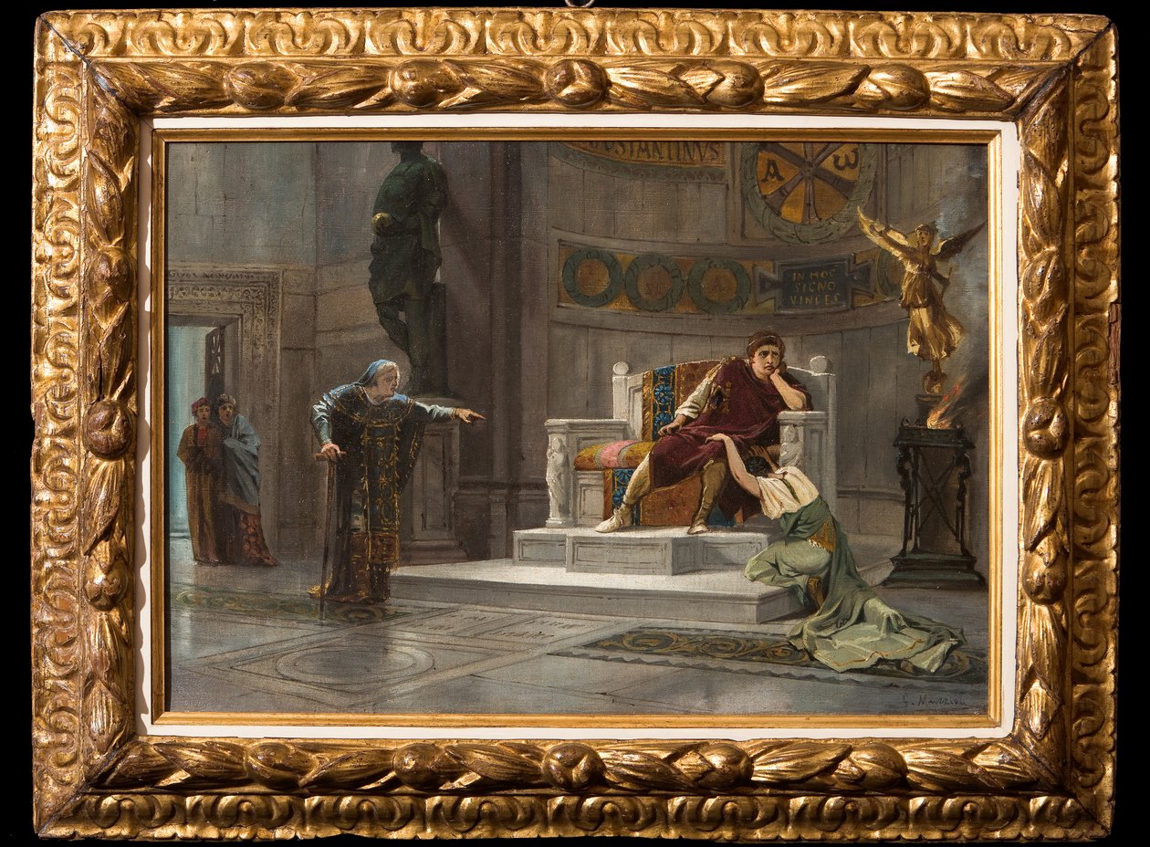 Konstantinus ja orja (öljy kankaalle) tekijältä Giovanni Muzzioli