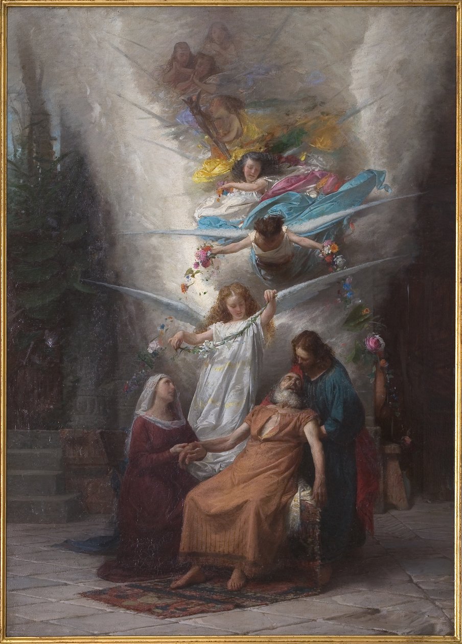 Pyhän Joosefin kulku 1875 (öljy kankaalle) tekijältä Giovanni Muzzioli