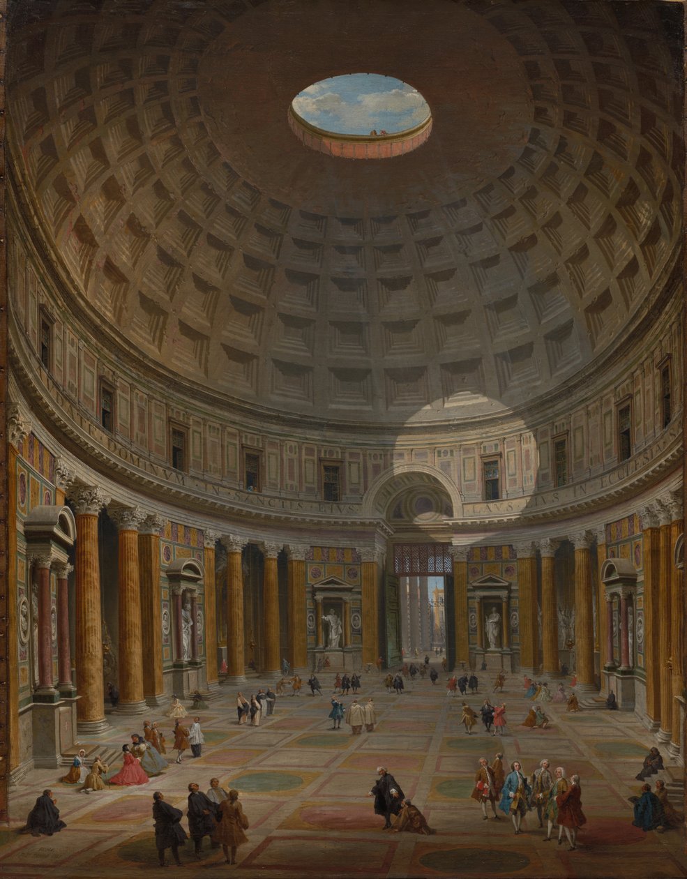 Pantheonin sisätilat, Rooma tekijältä Giovanni Paolo Panini