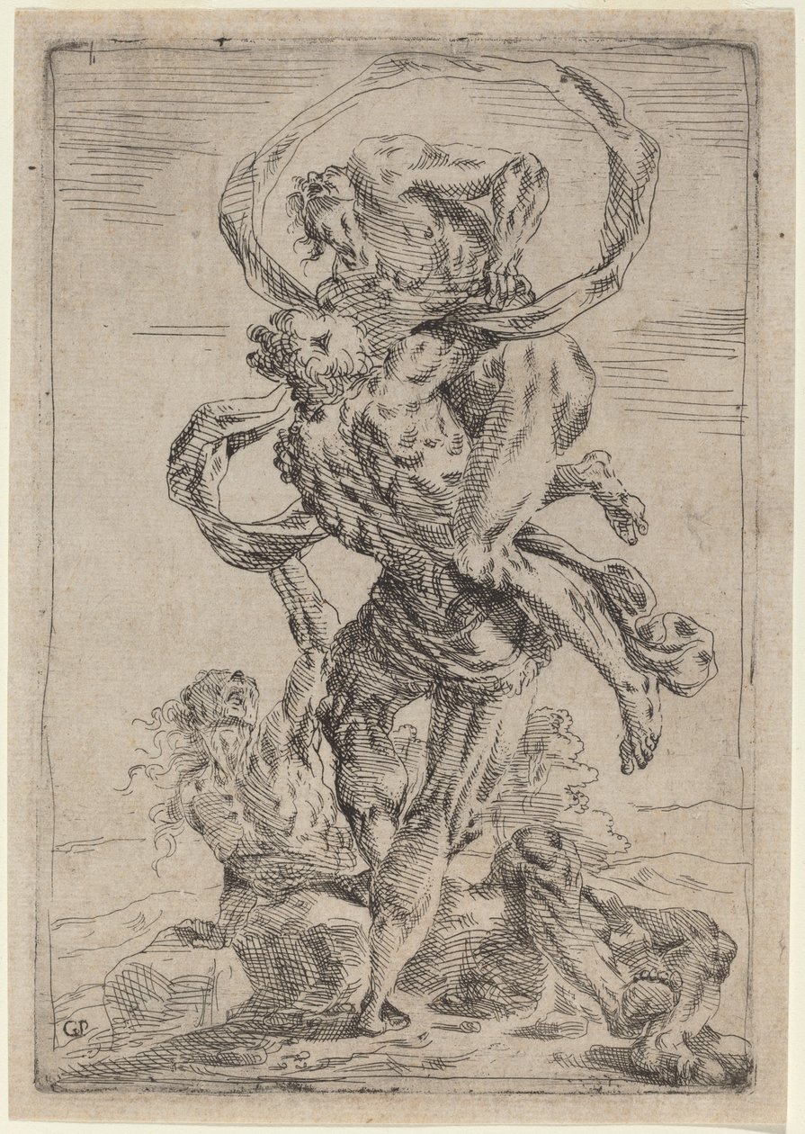 Hercules ja Antaeus tekijältä Giovanni Pietro Possenti