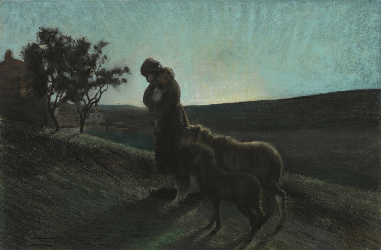 Le due madri Kaksi äitiä, 1884-1886. tekijältä Giovanni Segantini