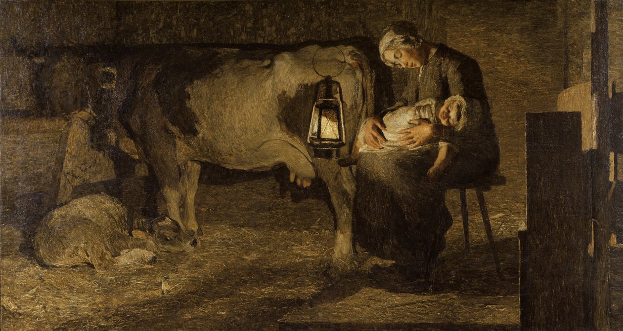 Le due madri Kaksi äitiä, 1889. tekijältä Giovanni Segantini