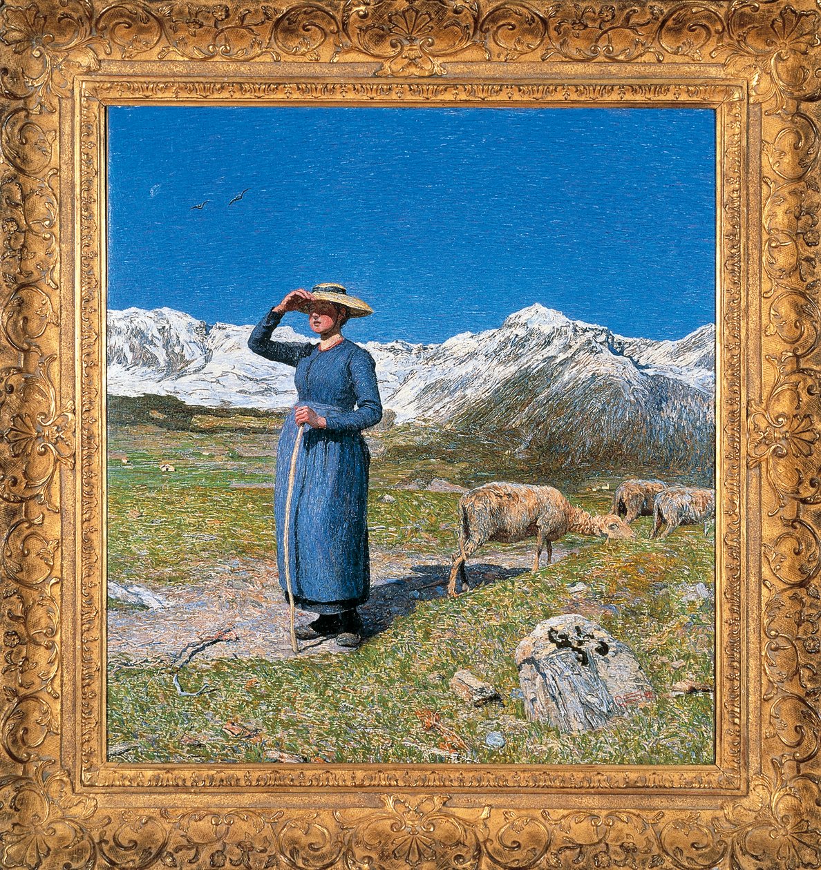 Keskipäivä Alpeilla tekijältä Giovanni Segantini