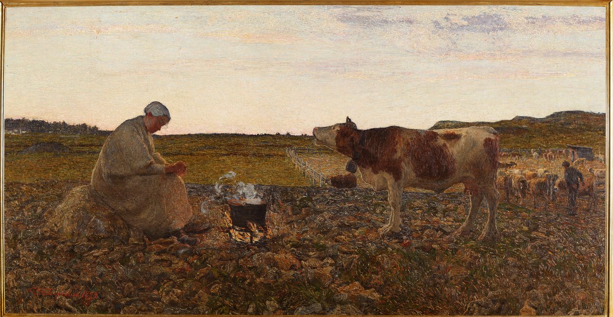 Surullinen tunti (maalaus tekijältä Giovanni Segantini