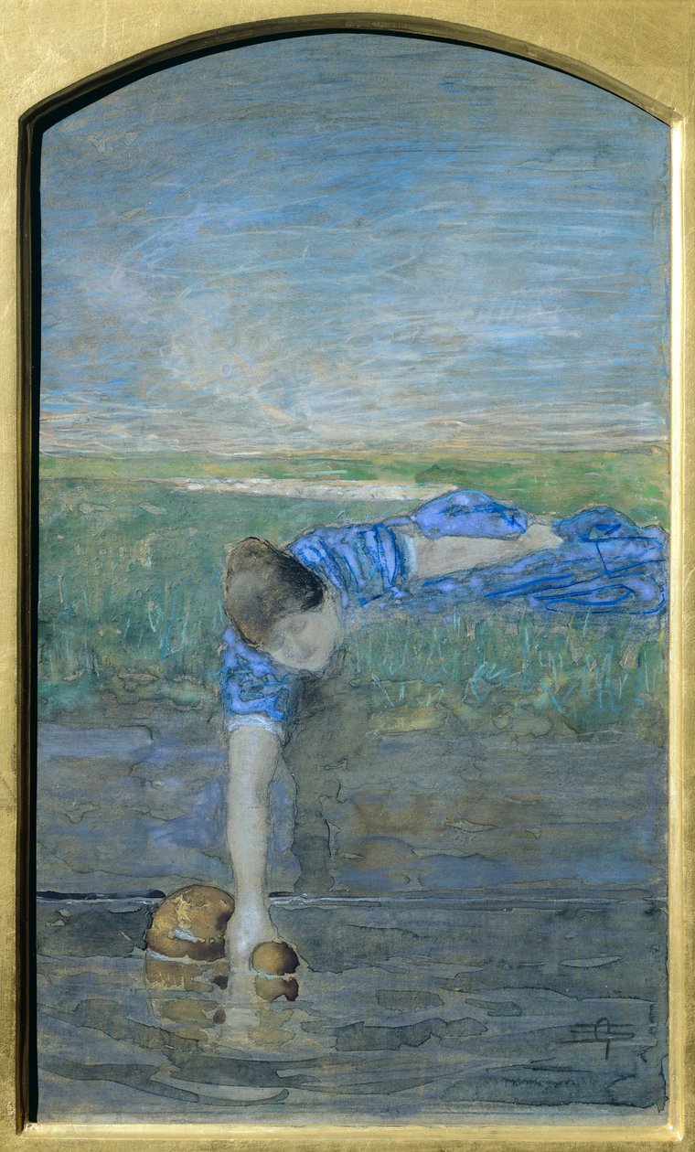 Naiset joella, Giovanni Segantini (1858-1899) tekijältä Giovanni Segantini