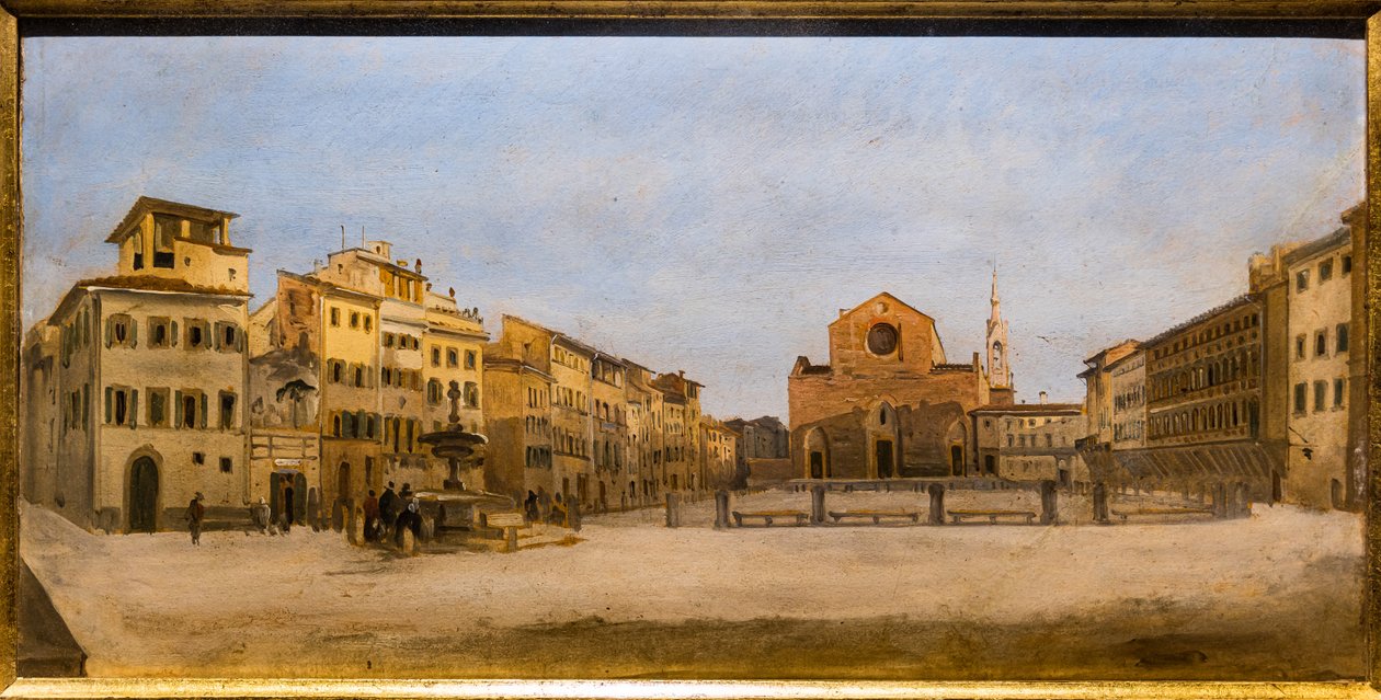 St. Croce Square Firenzessä tekijältä Giovanni Signorini