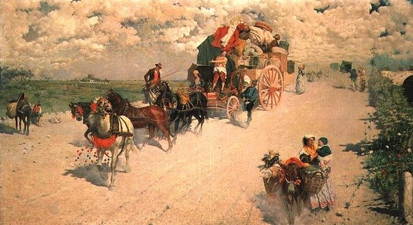 Gypsy Wagon (öljy) tekijältä Giovanni Signorini