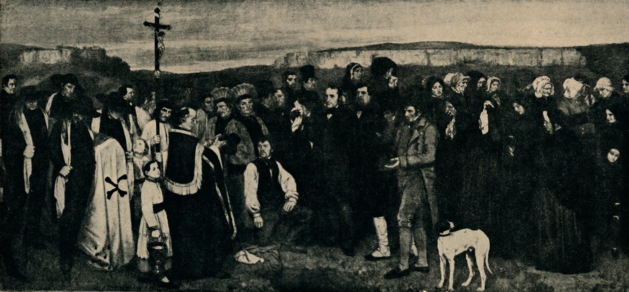 Hautajaiset Ornansissa, 1850, 1935. tekijältä Giraudon