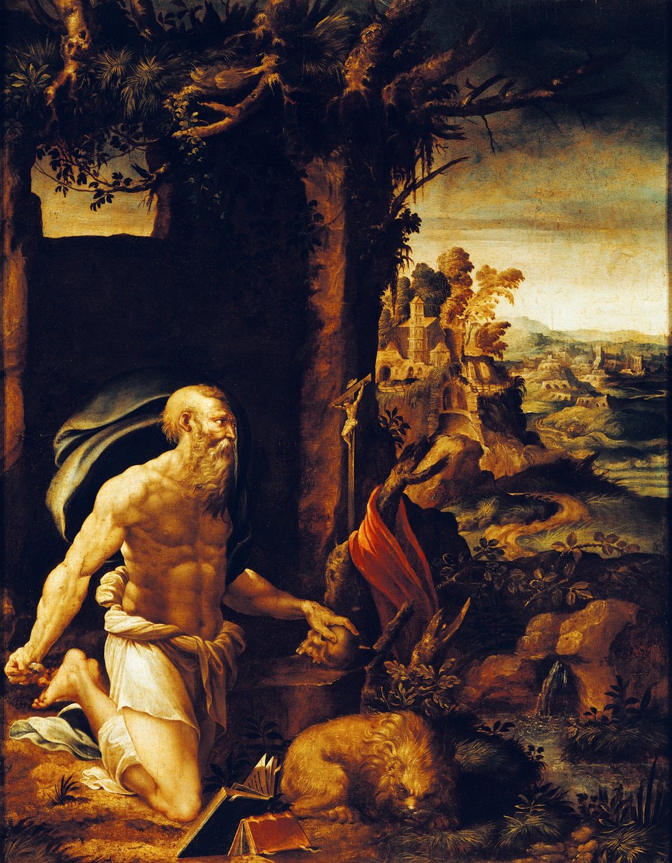 St. Jerome katuvainen tekijältä Girolamo Muziano